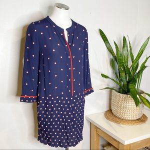 Joules | NWT Tunic Top w/ Contrasting Polka Dot Pattern and Pockets Sz. 4
